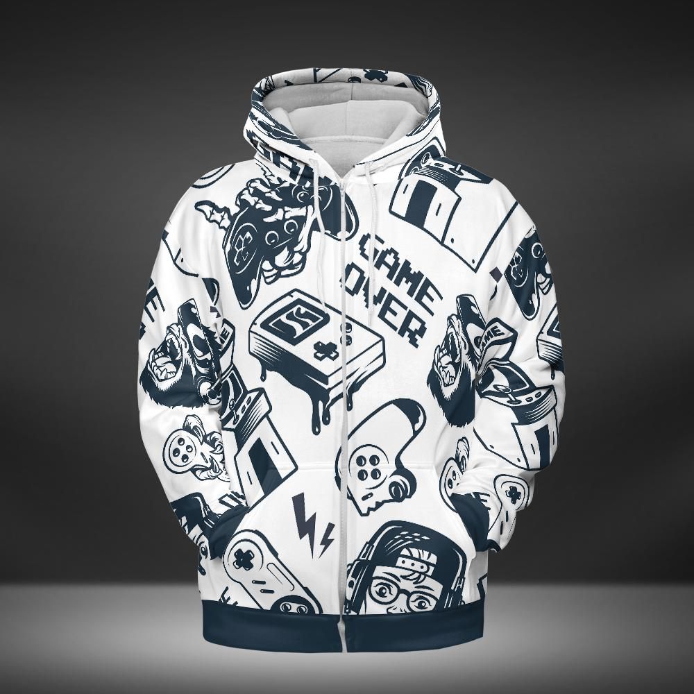Game Over Premium Unisex Zip Hoodie