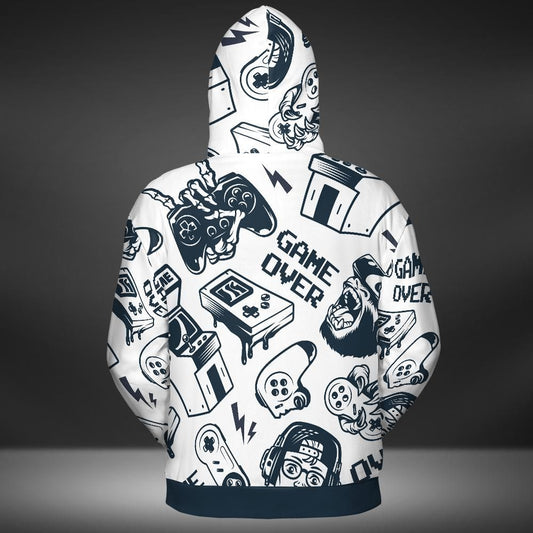Game Over Premium Unisex Zip Hoodie