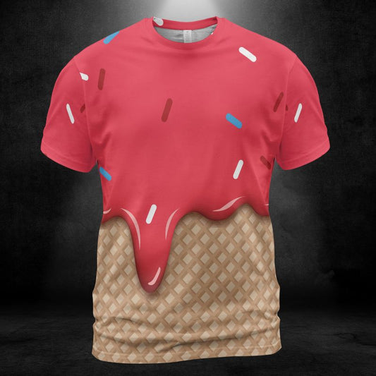 Velvet Ice Cream On A Chocolate Cone Unisex Comfort T-Shirt