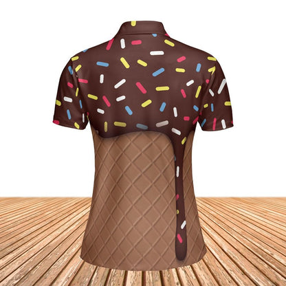 Chocolate Ice Cream And Cone Women's Polo Shirt