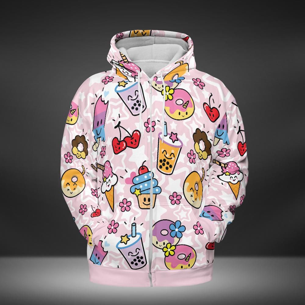 Kawaii Sweets Premium Unisex Zip Hoodie