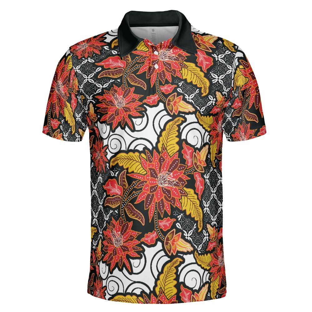 Indonesian Batik Polo Shirt