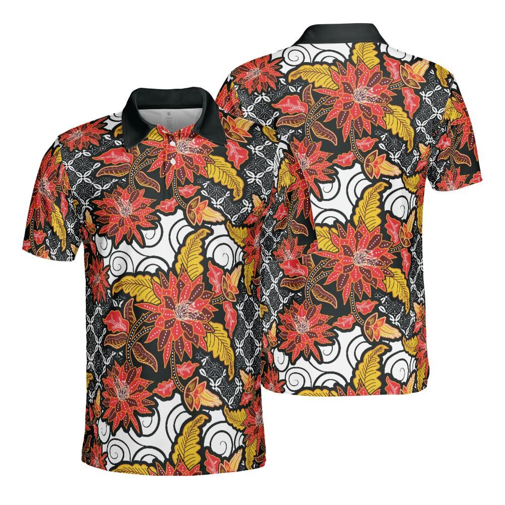Indonesian Batik Polo Shirt