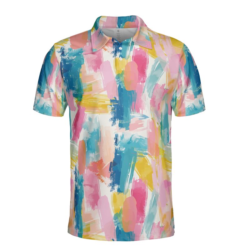 Pastel Brush Strokes Polo Shirt