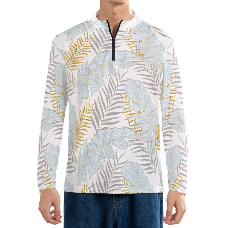 Blue Banana Leaves Performance Q-Zip