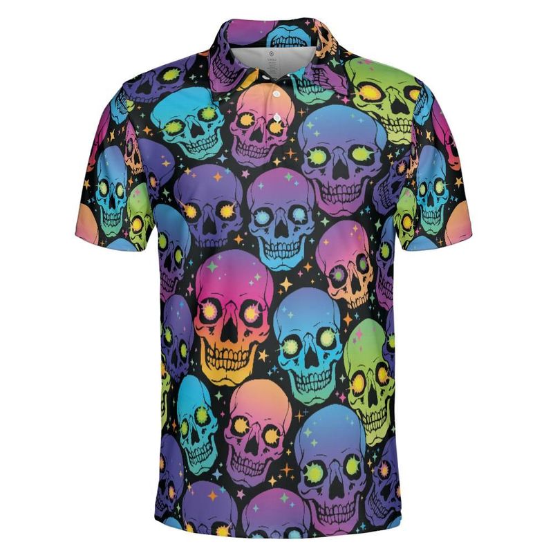 Glowing Eye Skulls Polo Shirt
