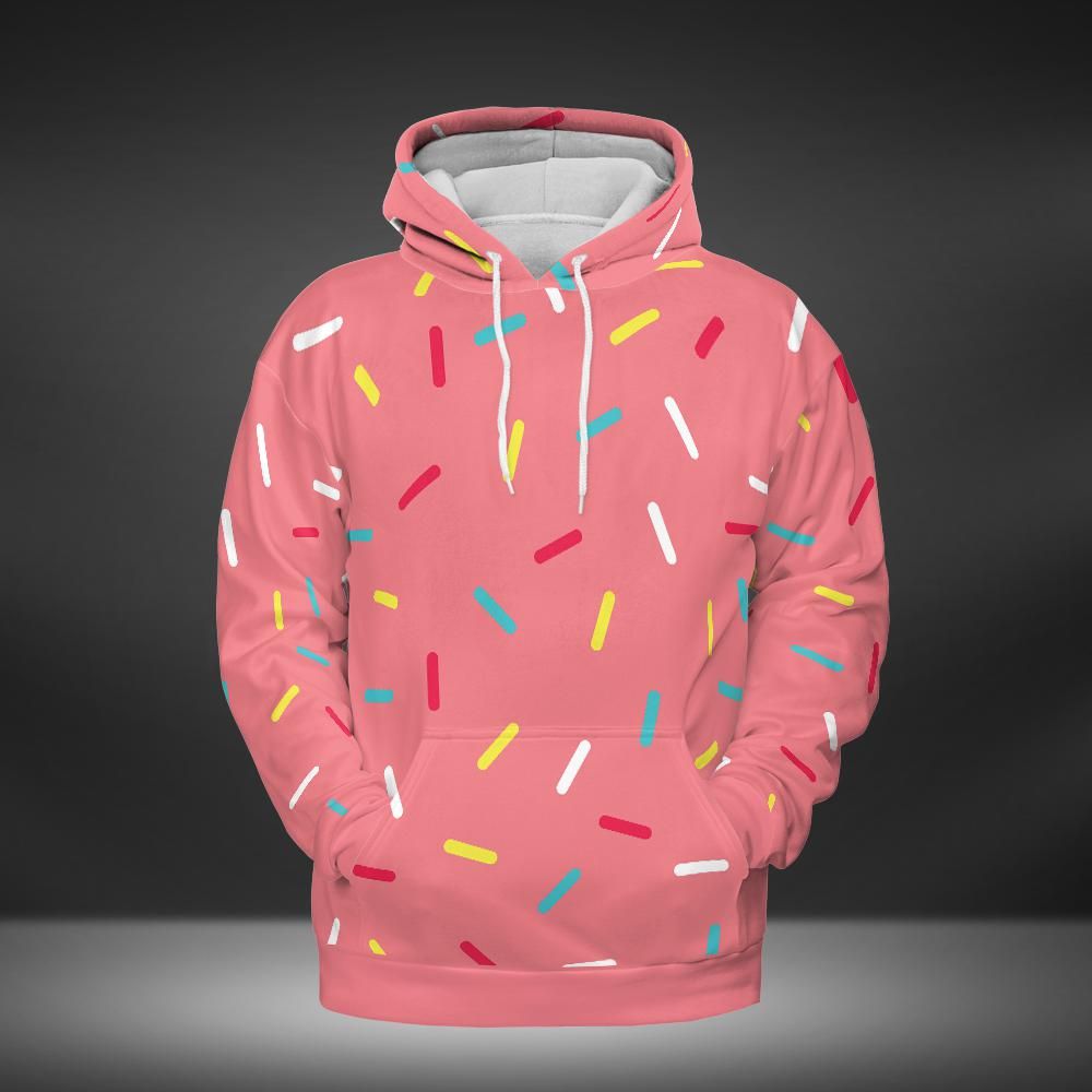 Pink Donut Sprinkles Premium Unisex Hoodie