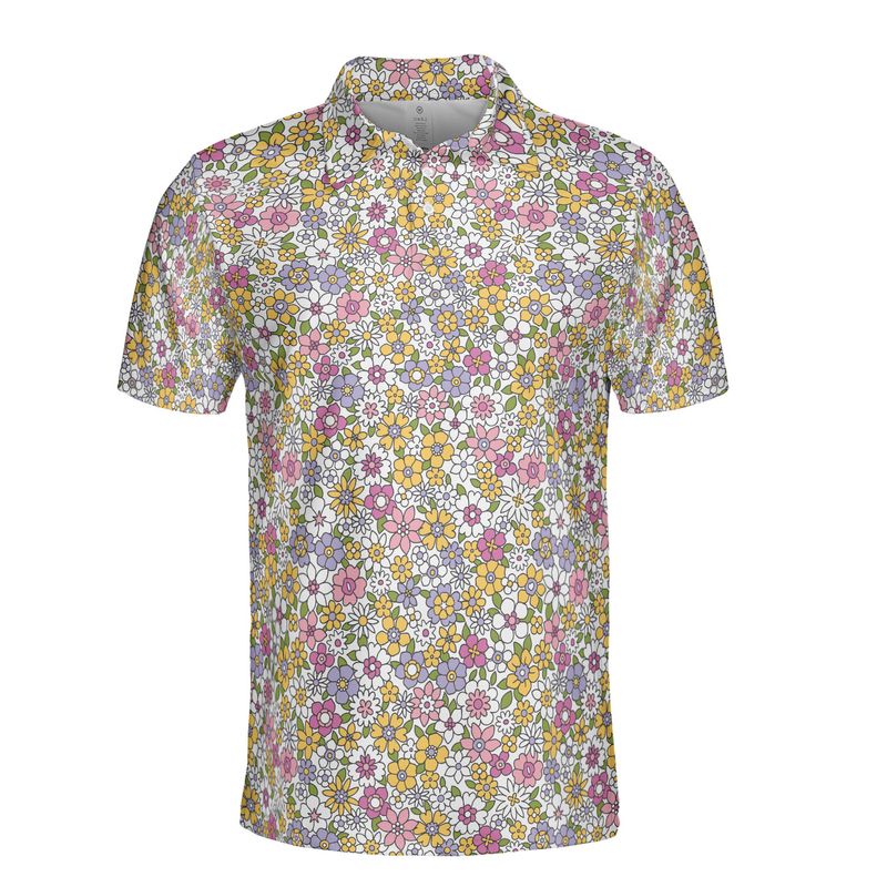 Retro Floral Polo Shirt
