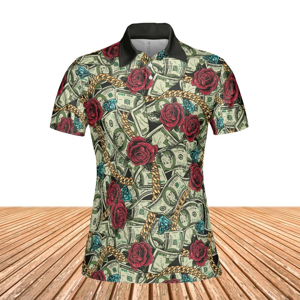 Money And Diamonds Over Everything Women's Polo Shirt