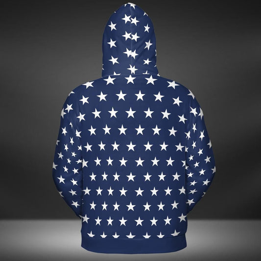 White Stars Premium Unisex Zip Hoodie