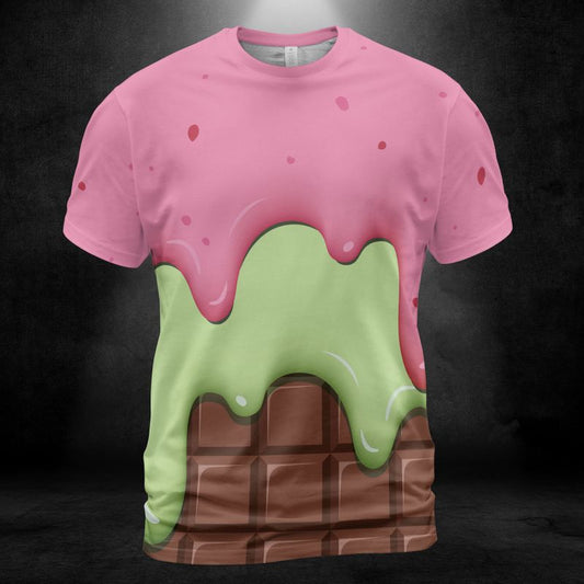 Strawberry Ice Cream & Key Lime Ice Cream On A Chocolate Bar Unisex Comfort T-Shirt