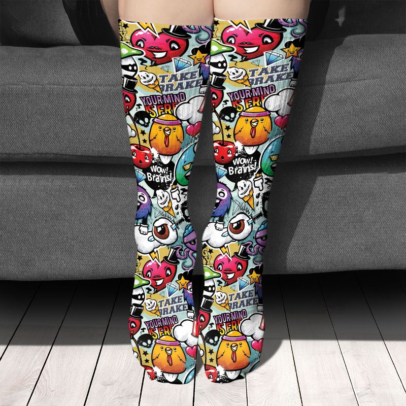 Bizarre Graffiti Socks