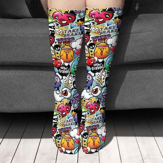 Bizarre Graffiti Socks