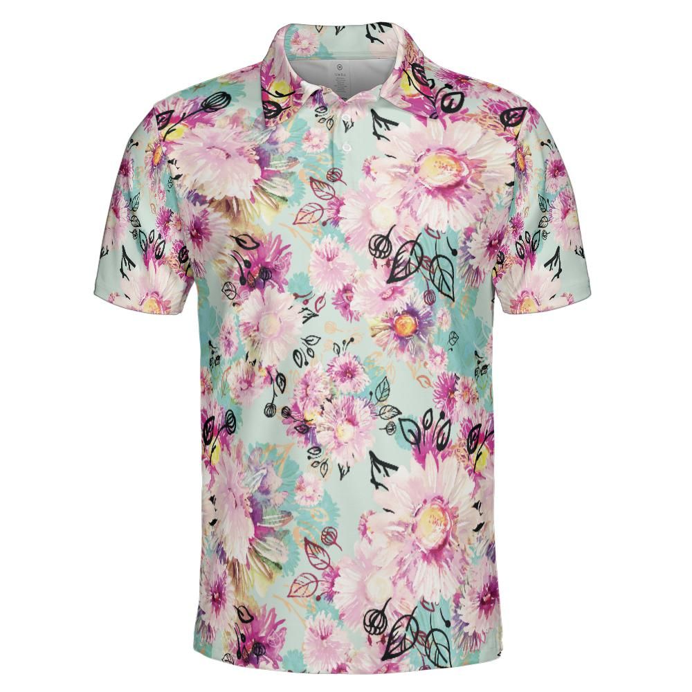Colorful Asters Polo Shirt