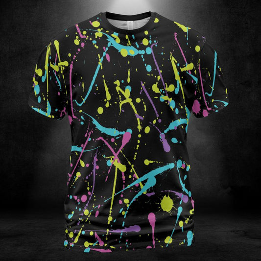 Bright Splattered Paint Unisex Comfort T-Shirt