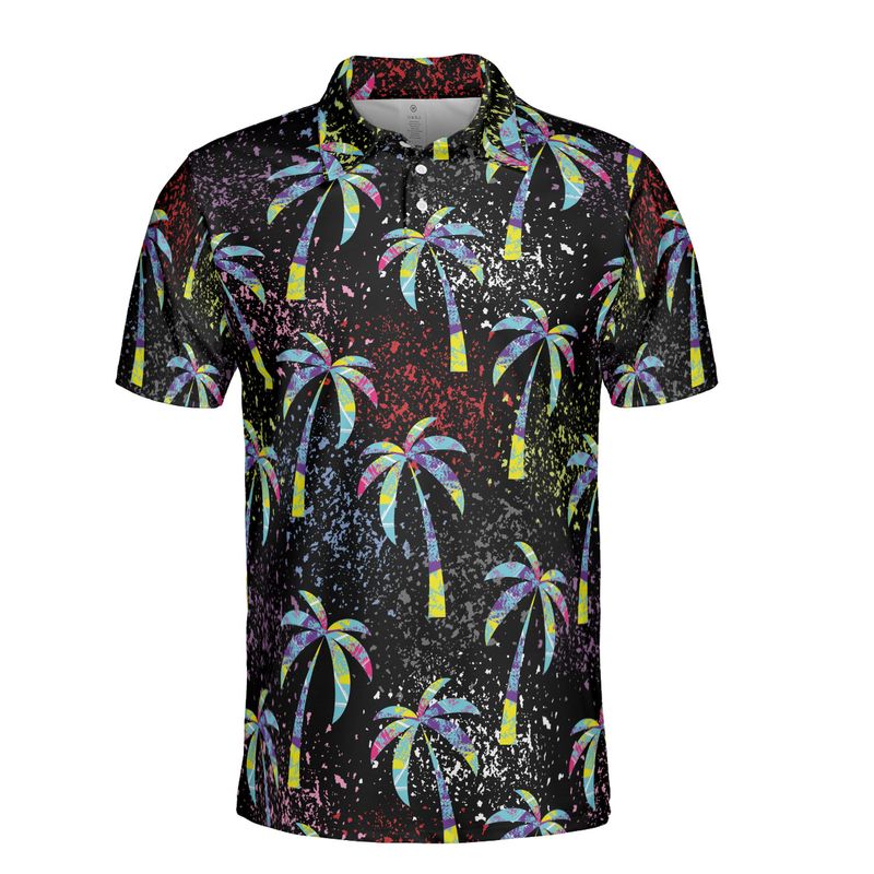 Spray Paint Palm Trees Polo Shirt