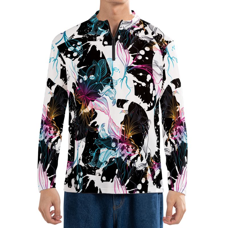 Abstract Gradient Flowers Performance Q-Zip