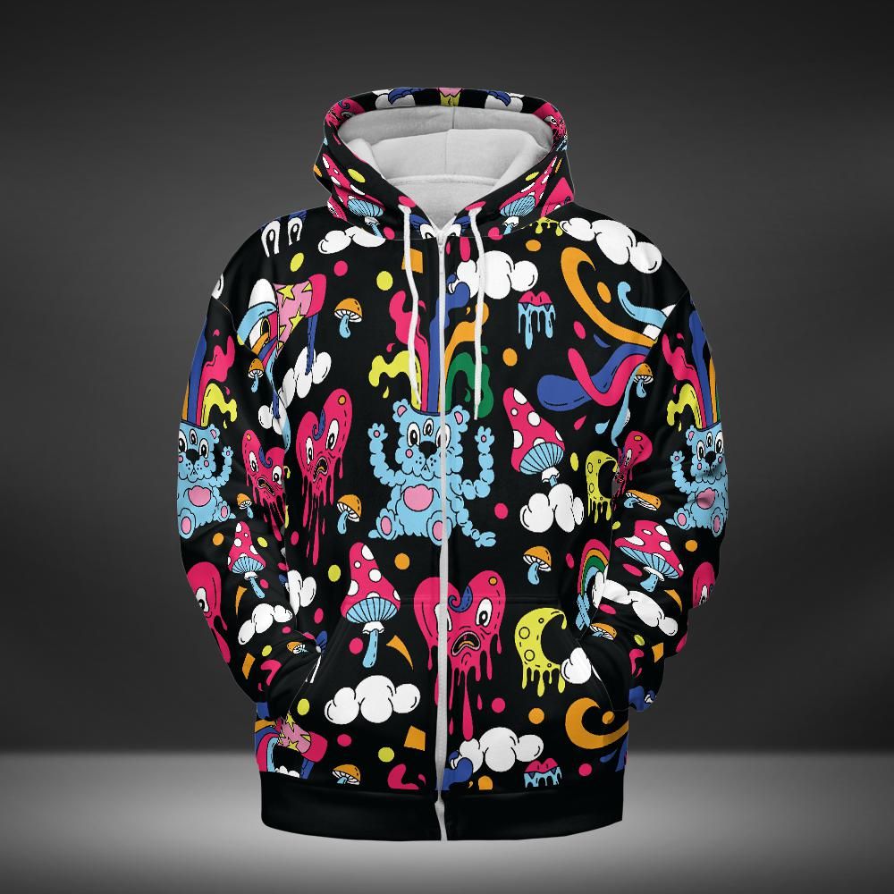 Trippy Trip Premium Unisex Zip Hoodie