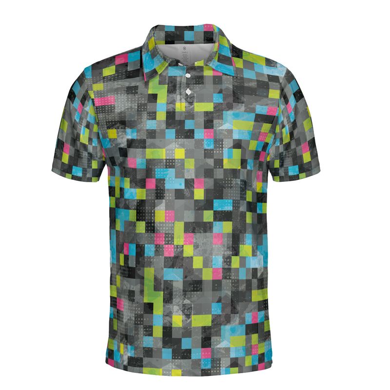 Abstract Pixels Polo Shirt