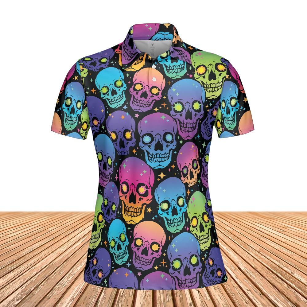 Glowing Eye Skulls Women's Polo Shirt