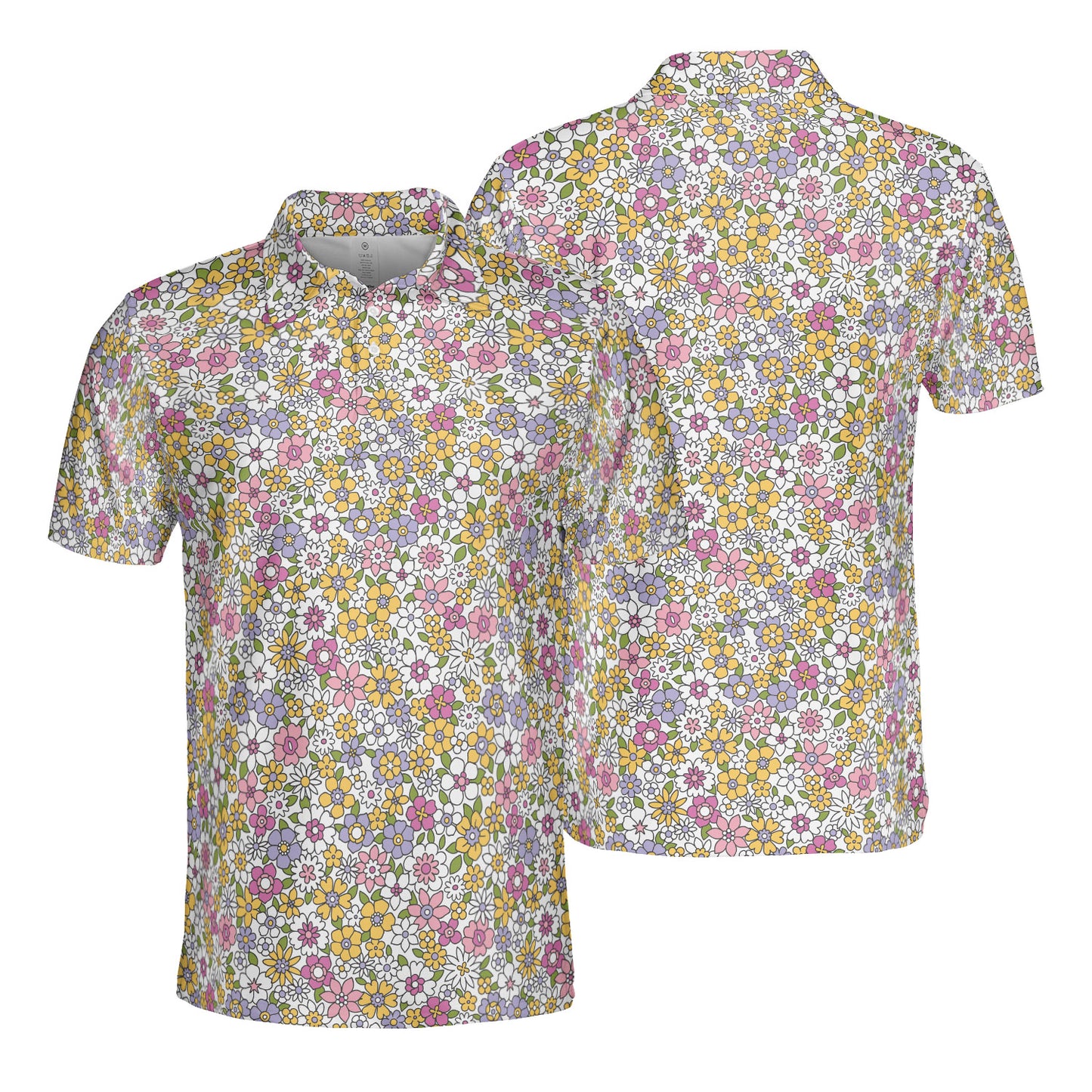 Retro Floral Polo Shirt