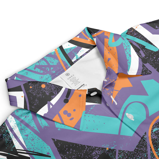 Scribbles & Geometric Polo Shirt