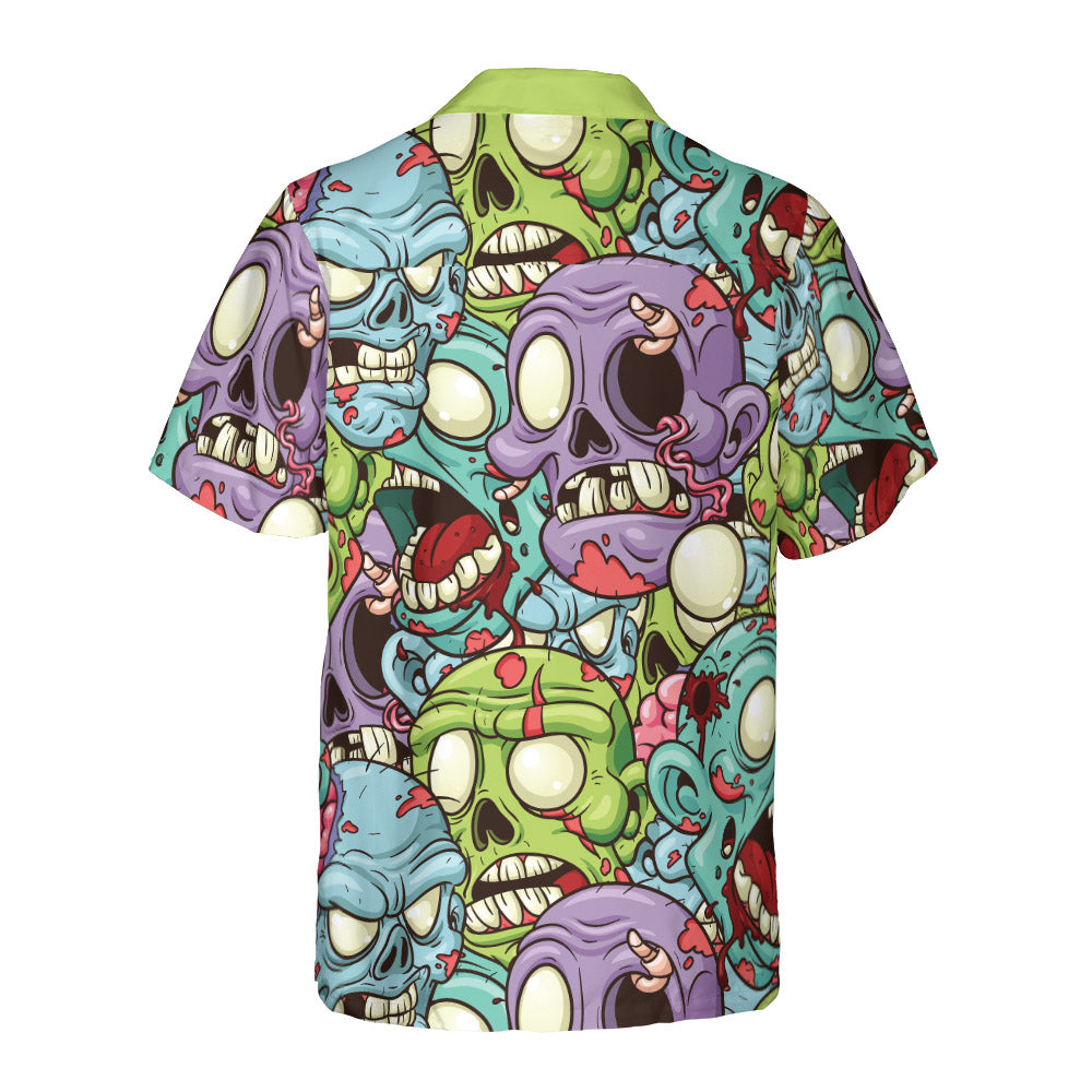 Zombie Heads Button Up Shirt