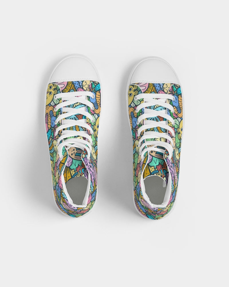 Weird Cuteness Men's High Top Canvas Shoe