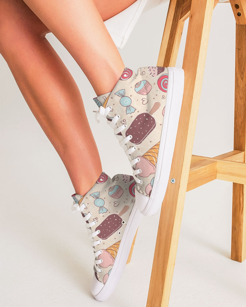 Sweet Tooth Women's High Top Canvas Shoe