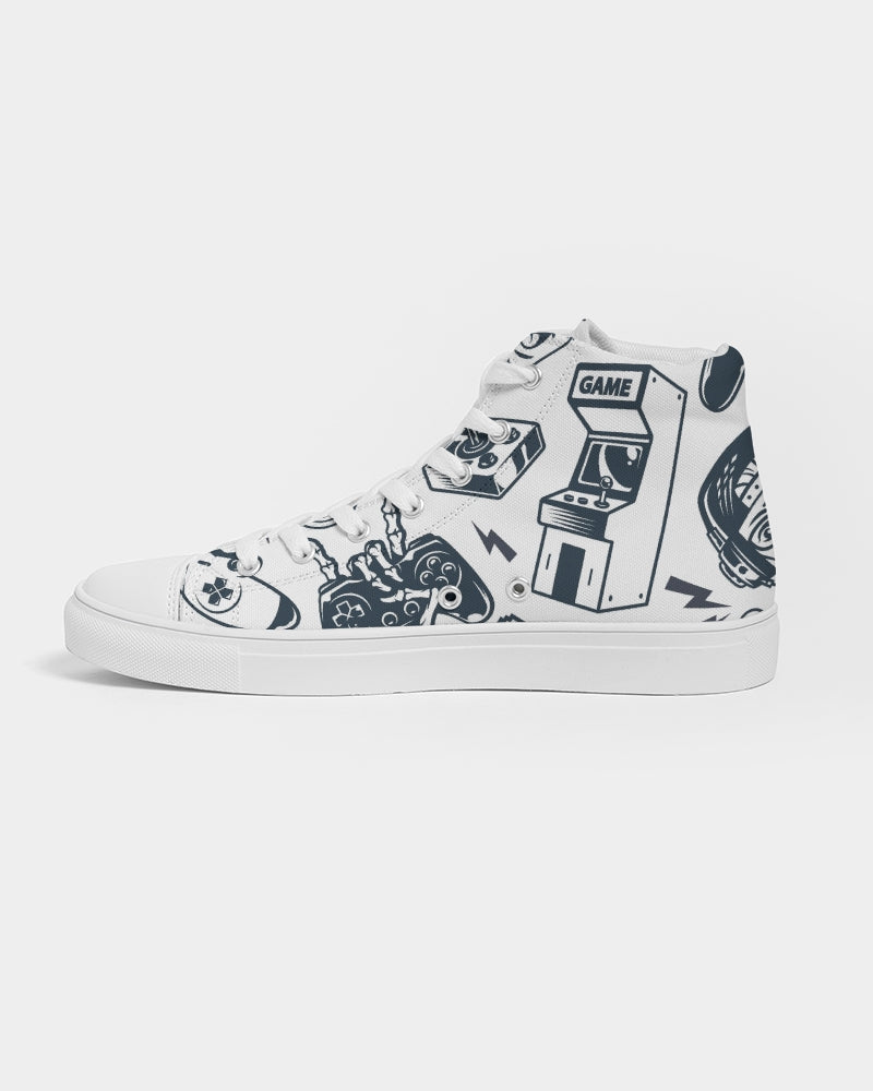 Game Over Men's High Top Canvas Shoe