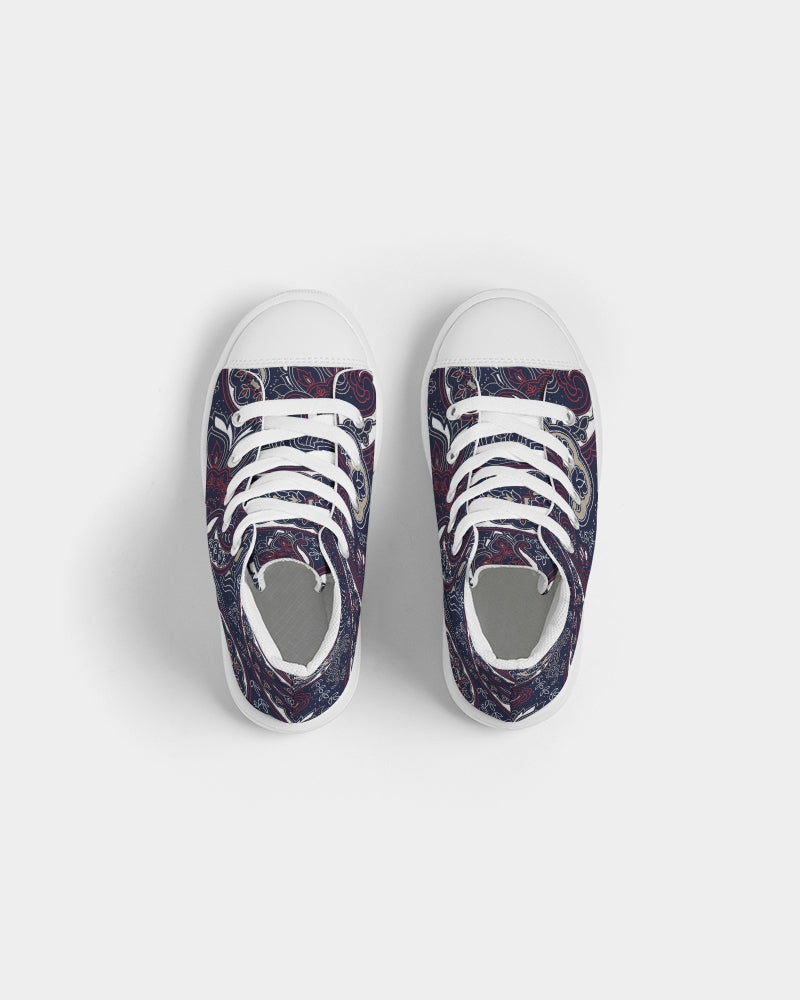 Paisley Beauty Kids Hightop Canvas Shoe