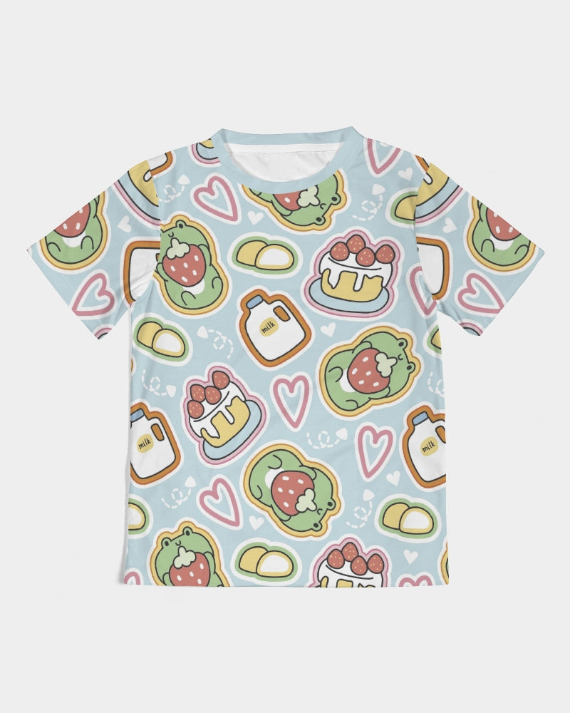 Frogs And Strawberries large Kids All-Over Print Tee