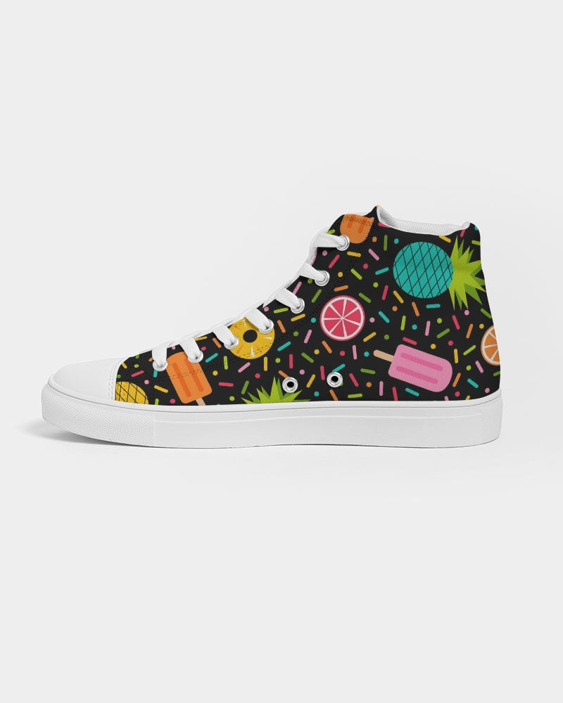Fruit Party Men's High Top Canvas Shoe