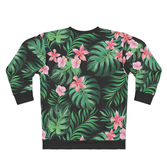Summer Palm Leaves And Flowers Unisex Sweatshirt
