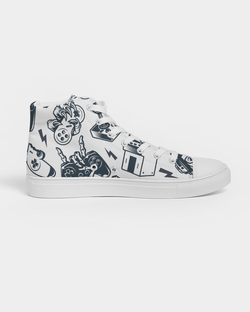 Game Over Men's High Top Canvas Shoe