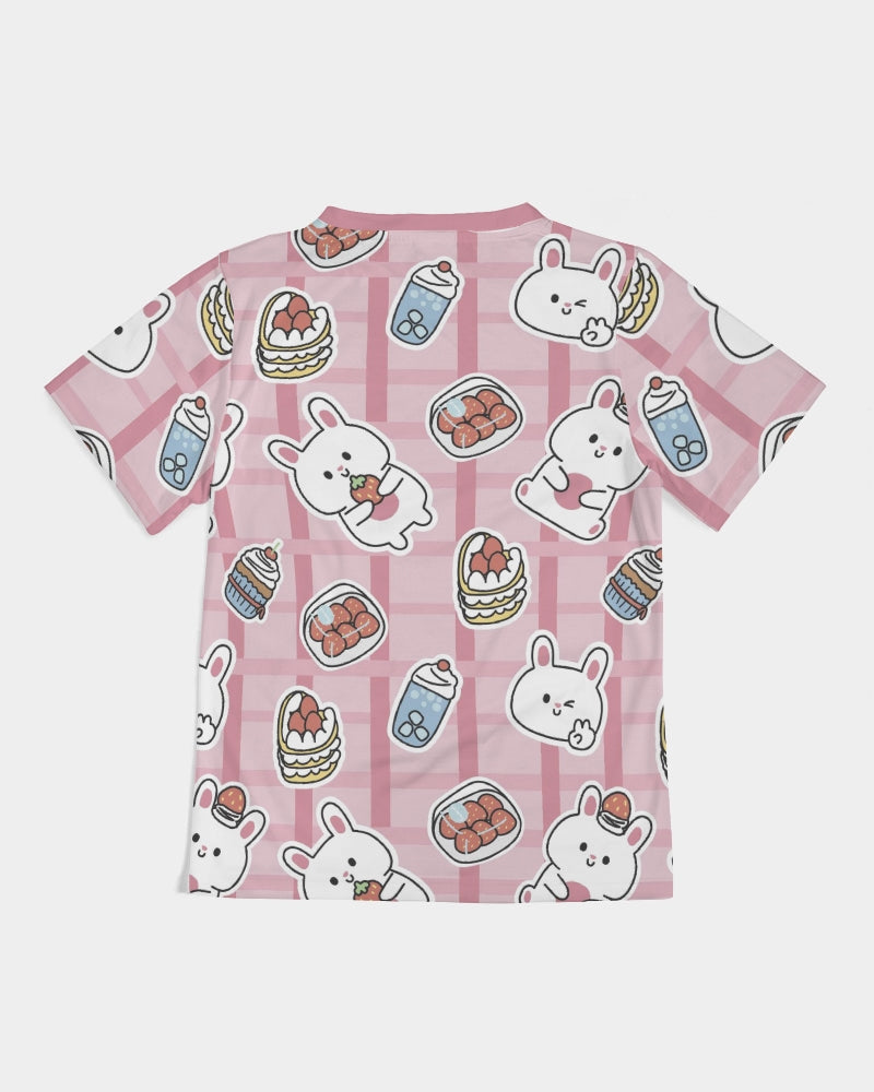Bunnies And Strawberries large Kids All-Over Print Tee