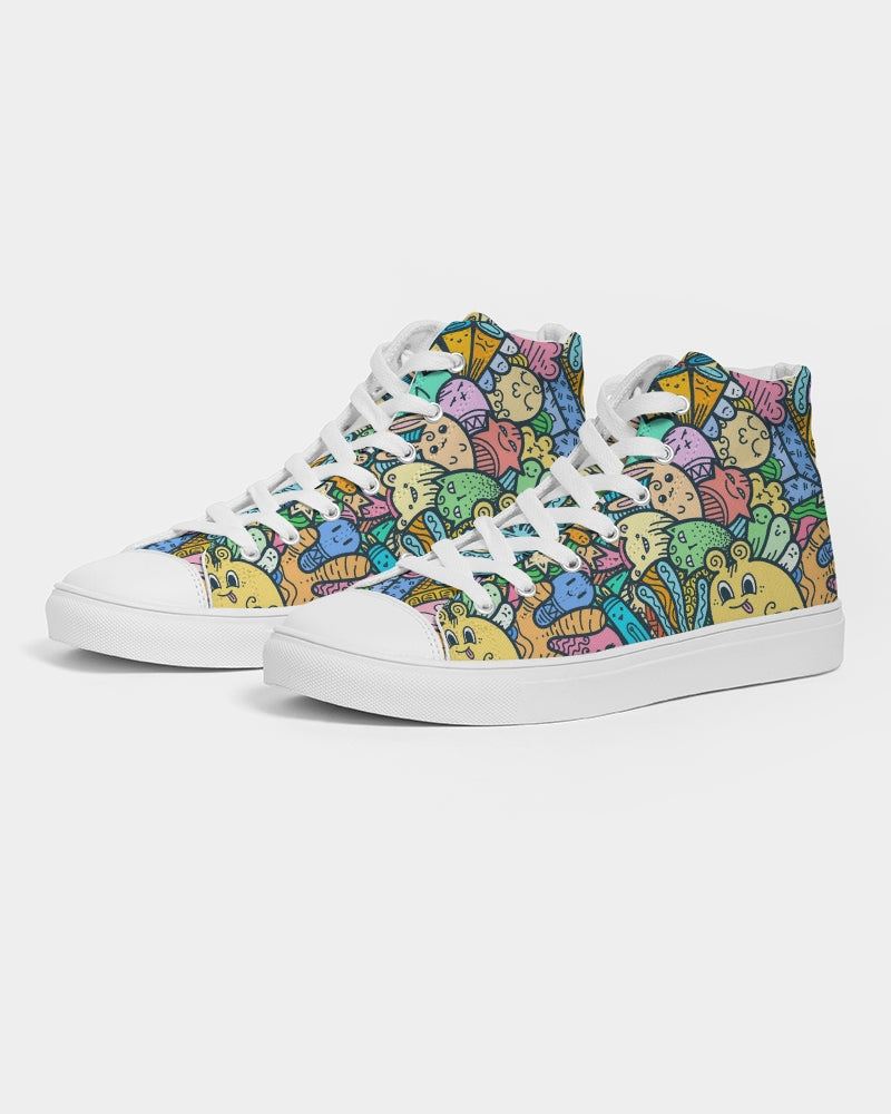 Weird Cuteness Women's High Top Canvas Shoe