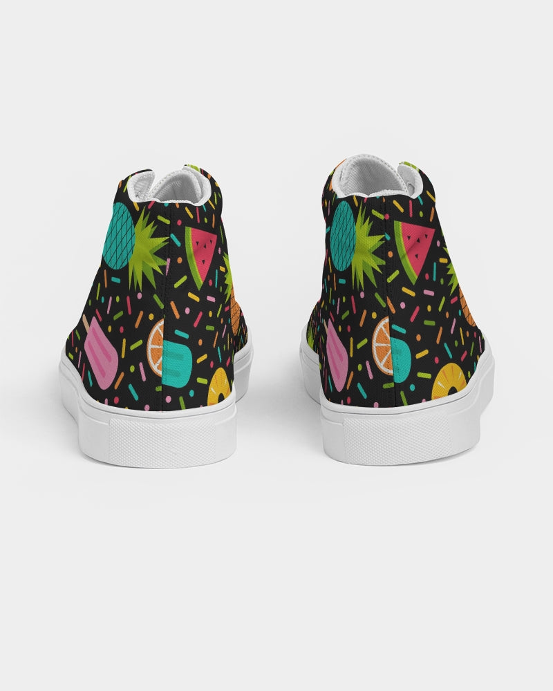 Fruit Party Men's High Top Canvas Shoe