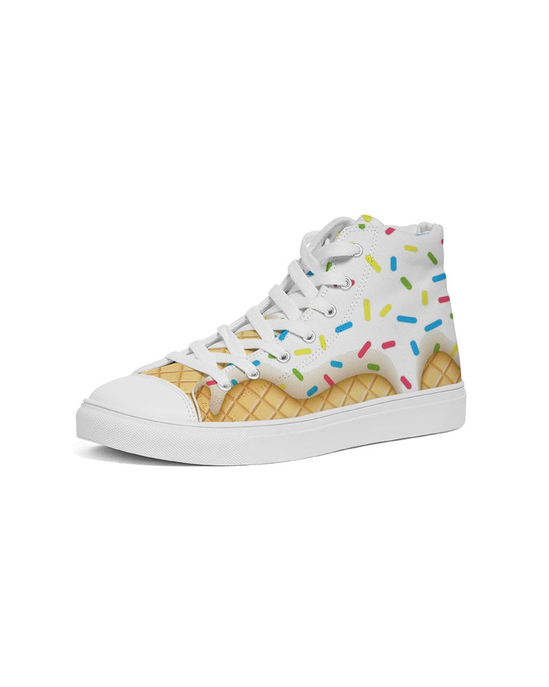 Ice Cream Cone Men's High Top Canvas Shoe