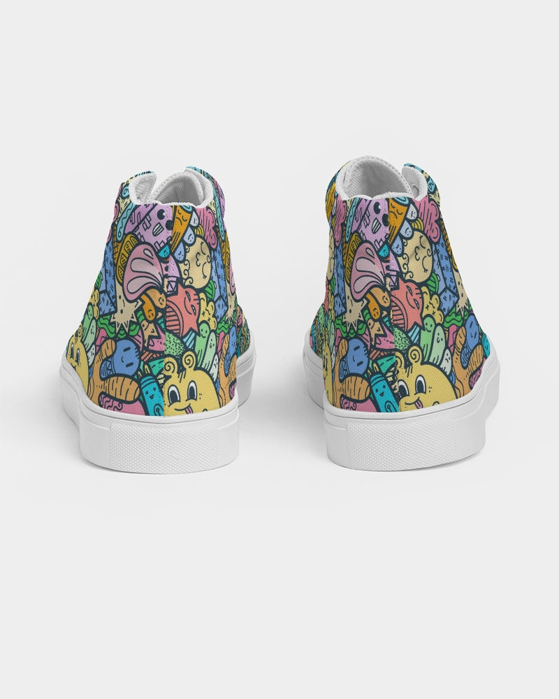 Weird Cuteness Men's High Top Canvas Shoe