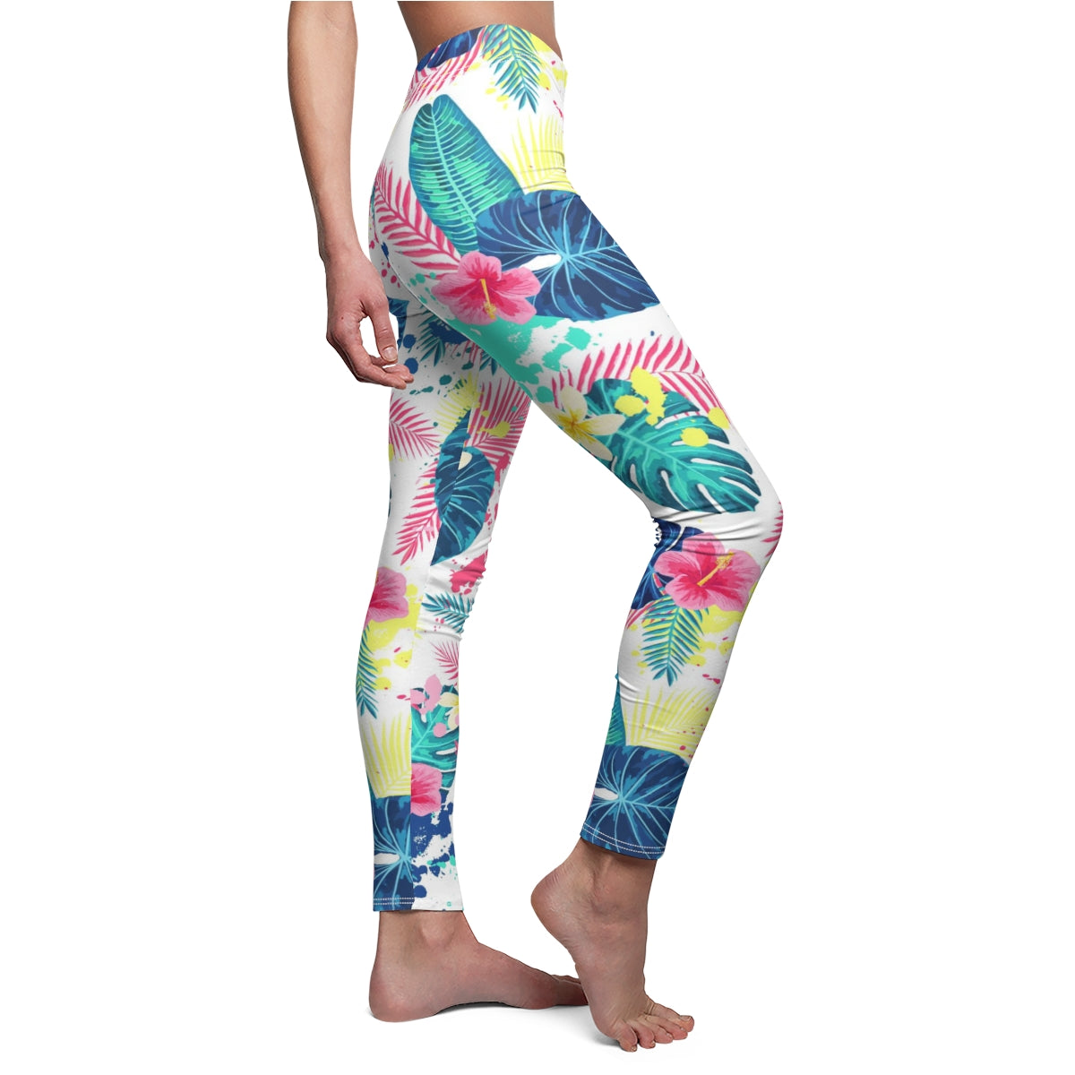 Abstract Palm Leaves Women's Leggings