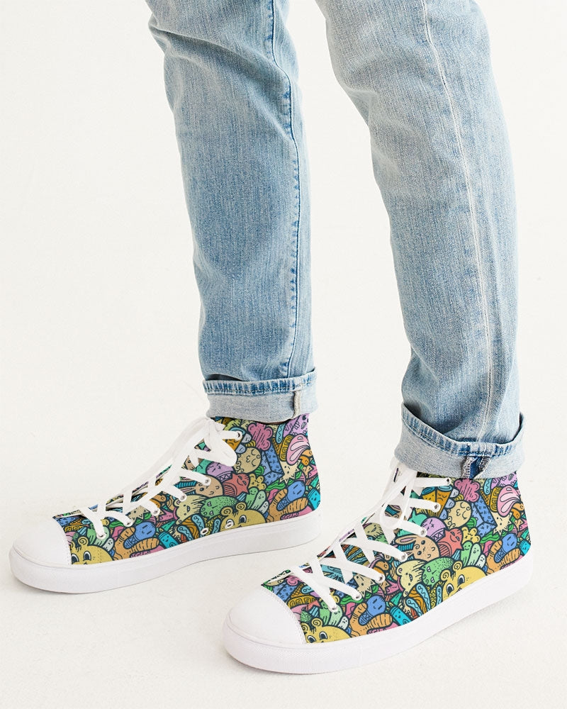 Weird Cuteness Men's High Top Canvas Shoe