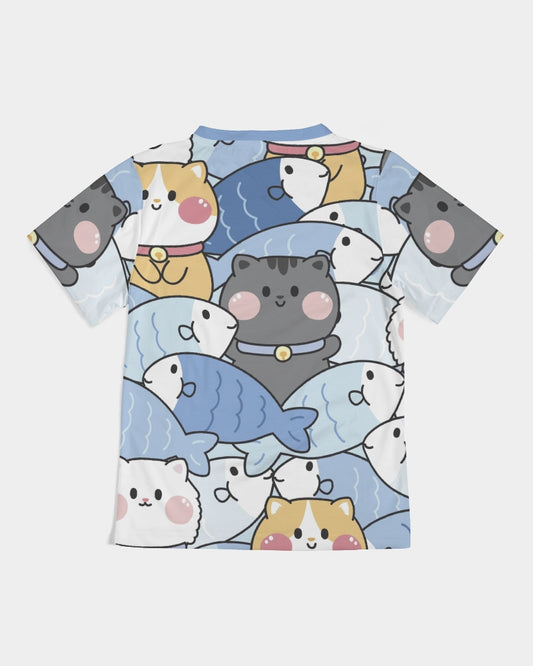 Kittens And Fish Kids All-Over Print Tee