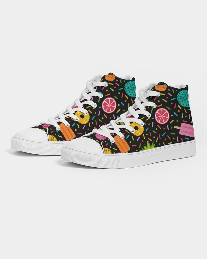 Fruit Party Men's High Top Canvas Shoe