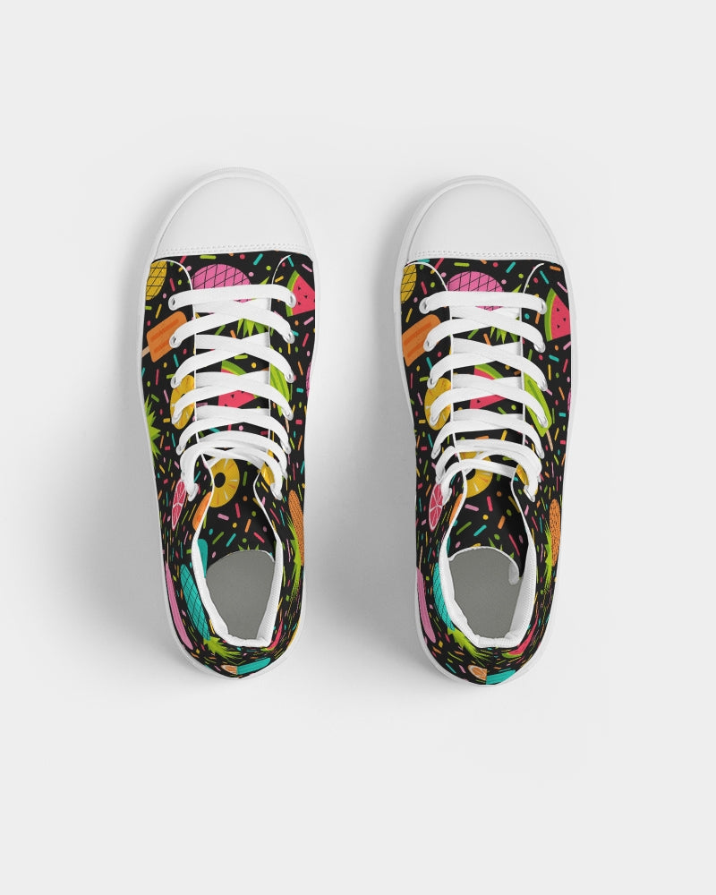Fruit Party Men's High Top Canvas Shoe