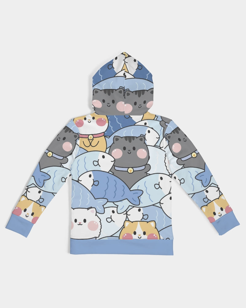 Kittens And Fish Kids All-Over Print Hoodie