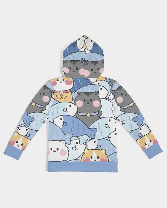 Kittens And Fish Kids All-Over Print Hoodie