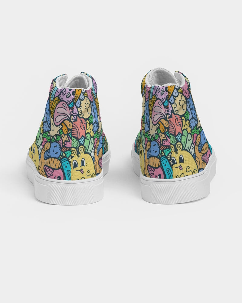 Weird Cuteness Women's High Top Canvas Shoe