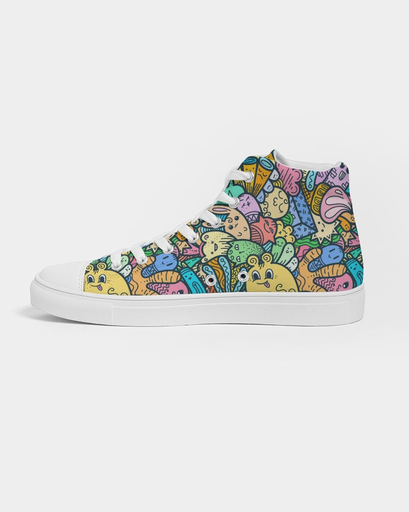 Weird Cuteness Women's High Top Canvas Shoe