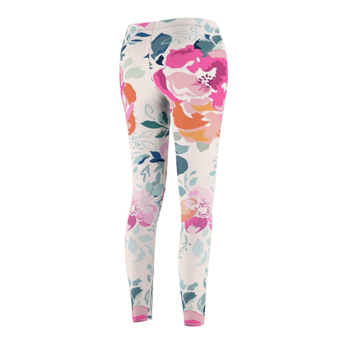 Soft Pink Watercolor Flowers Women's Leggings